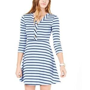 Ultra Flirt Juniors Striped Fit And Flare Dress Size XS